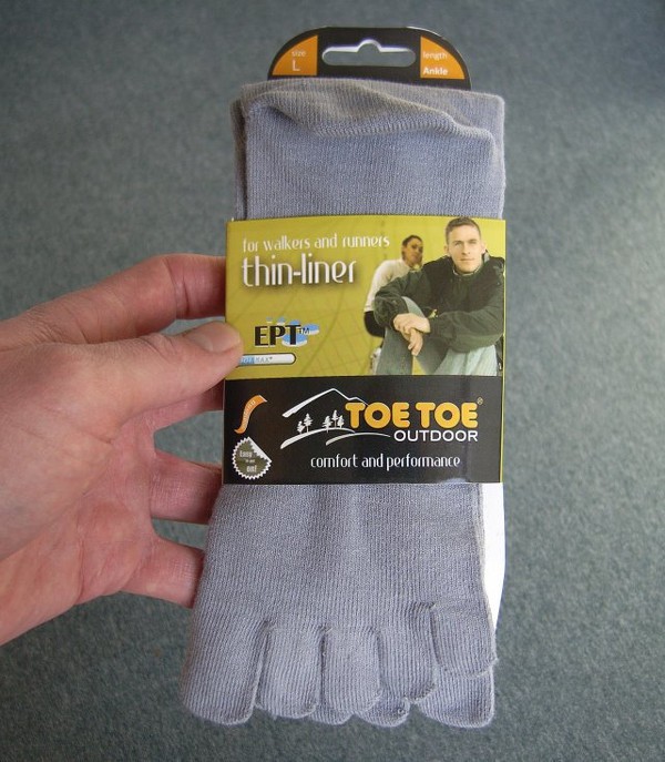 TOETOE® Socks - Running Ankle Toe Socks White Large