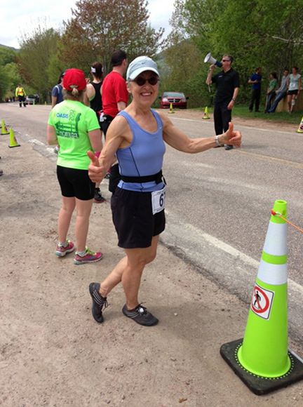 Karen at the Cabot Trail Relay, leg 5